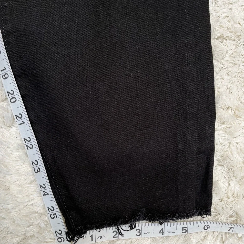 Woman’s Levi’s wedgie skinny black distressed raw hem jeans plus size 20W - Picture 7 of 10